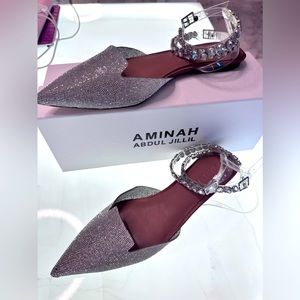 Crystal flat loafers size 7 fit like 7.5